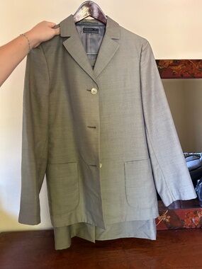 Gianluca Isaia Napoli Silk/Wool/Mohair Blazer + Skirt Suit — IT 44 (US 8) — Made